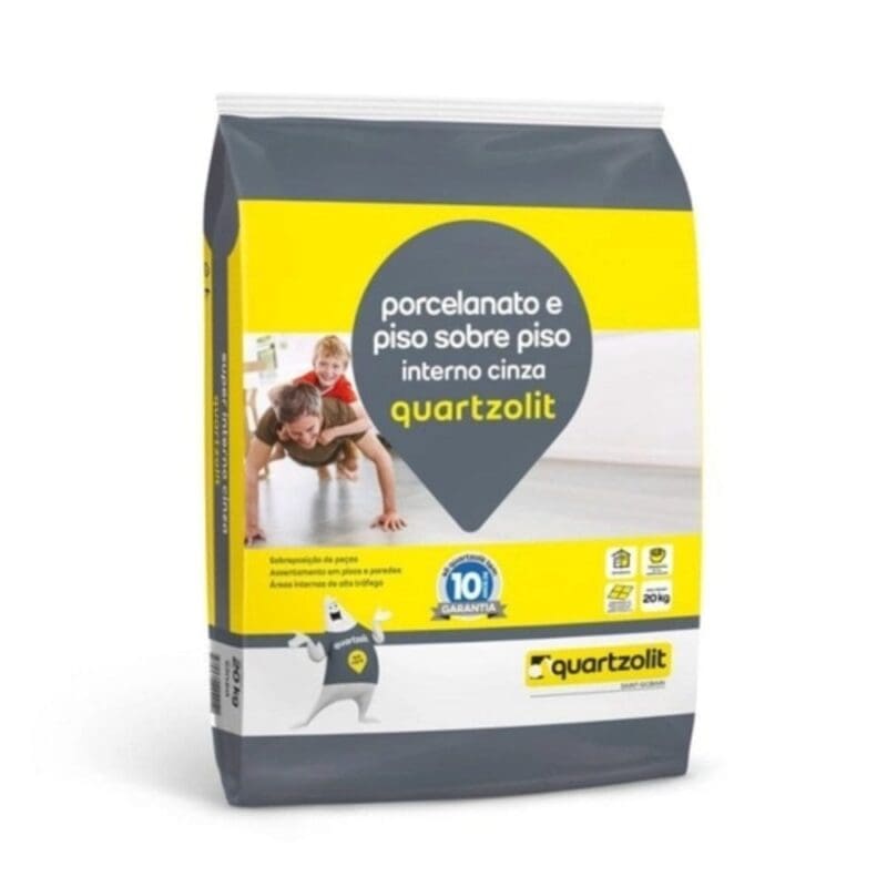 ARGAMASSA PISO S/PISO INT E PORCELANATO 20K CINZA QUARTZOLIT