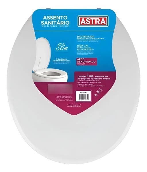 ASSENTO ALMOFADADO BR1 - BRANCO 1 ASTRA-SLIM