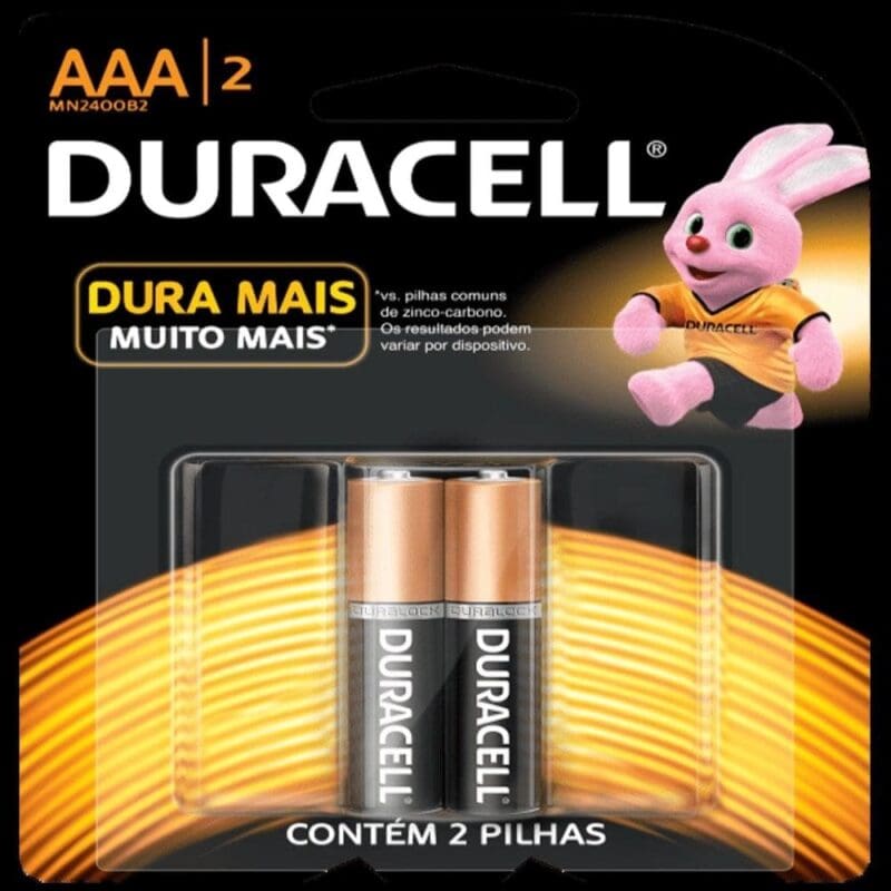 PILHA ALCALINA AAA C/2 DURACEL