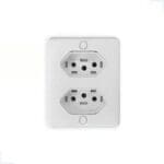 SISTEMA X TOMADA 2X10A BRANCA ILUMI