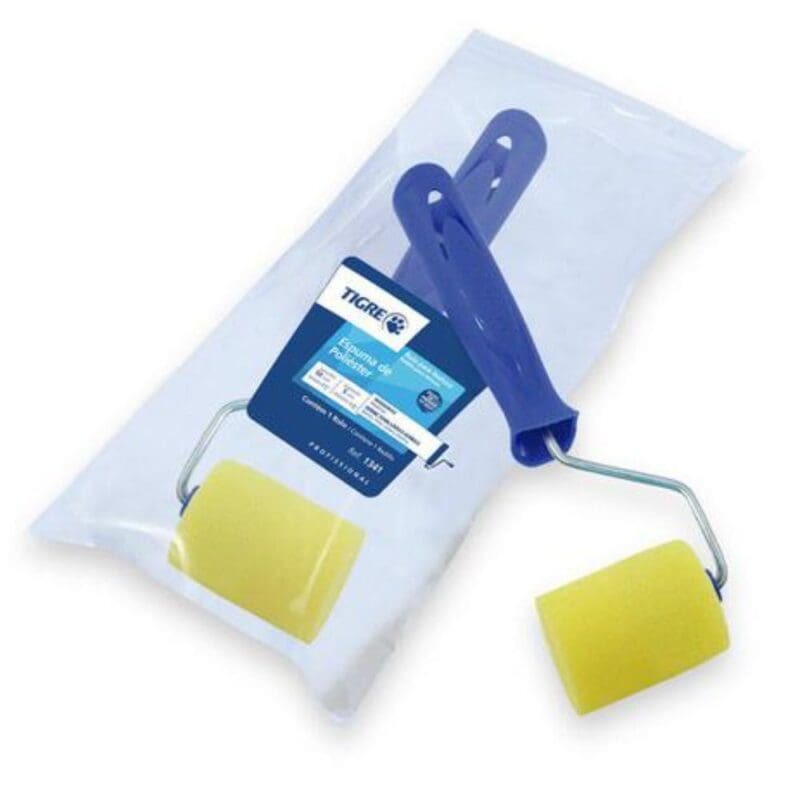 ROLO DE 05CM ESPUMA AMARELO COM CABO 1341 TIGRE
