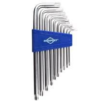 CHAVE TORX COM 10 PECAS T9 A T50 LONGAS BRASFORT