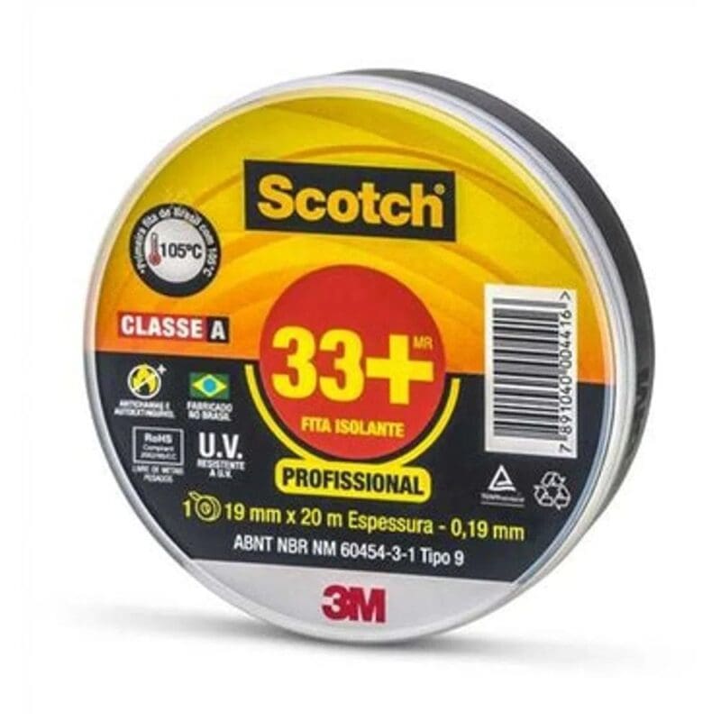 FITA ISOLANTE SCOTCH 33+ 3M 19 X 20 M