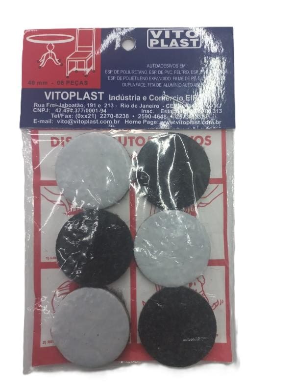 PROTETOR FELTRO 40MM 06 PCS REDONDO GD