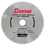 SERRA DENTADA AÇO CARBONO 110MM 72 DENTES CORTAG