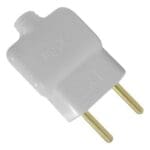 PINO MACHO 2P 10A 250V BRANCO ILUMI