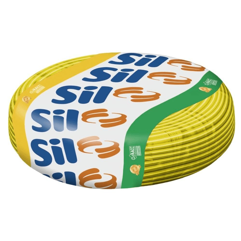 FIO CABINHO FLEX 01,50MM AMARELO ROLO 100M SIL